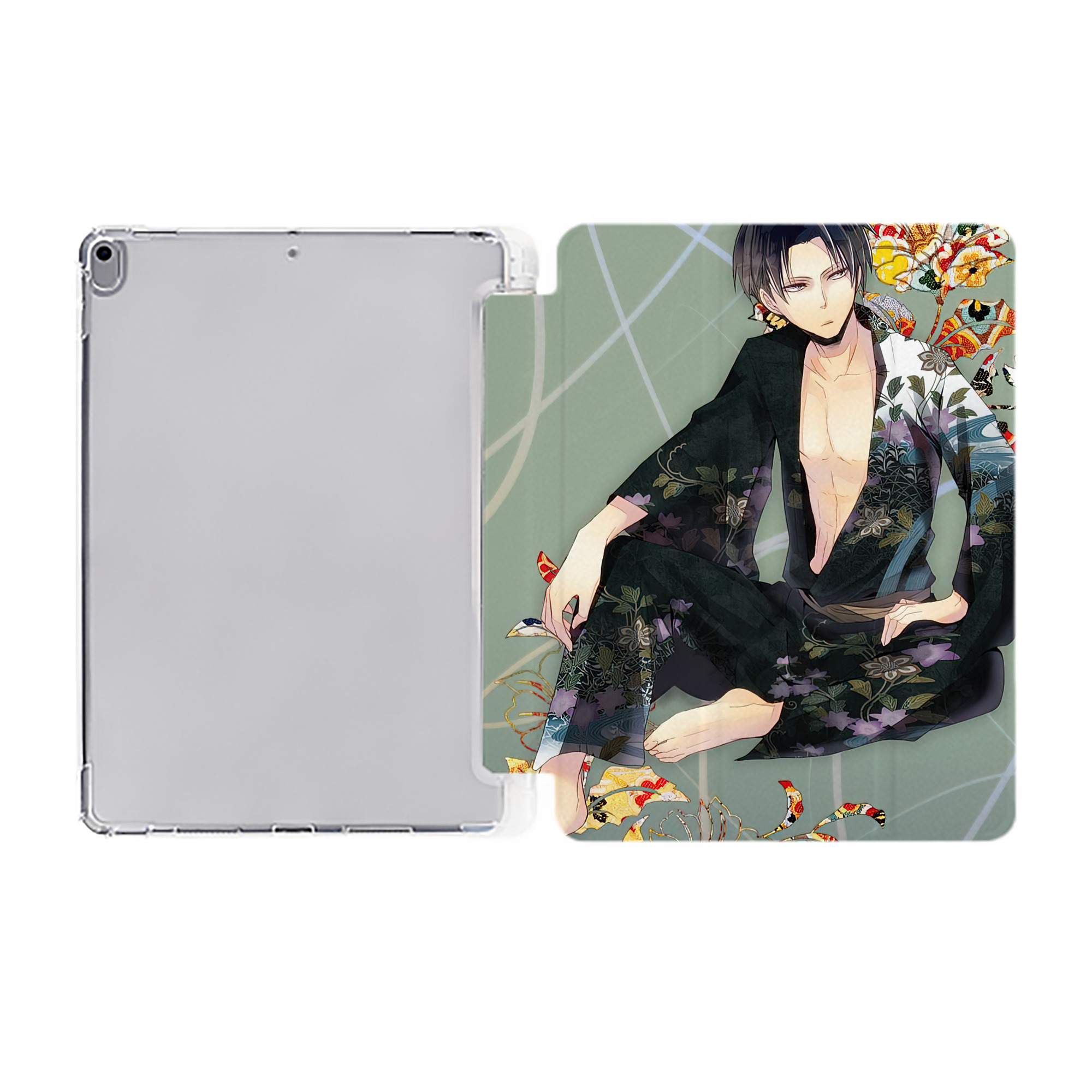 （画像用） 進撃の巨人 Attack on Titan IPad ケース ペン収納付き 三つ折りスタンド PUレザー×シリコン 対応機種9.5/10.5/10.9インチ